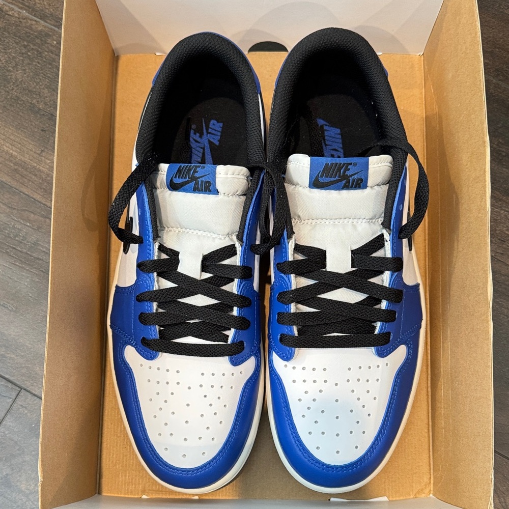 Nike Air Jordan 1 Retro Low OG Blue and White Sneakers